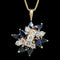 1.00ct. T.W. Sapphire & 1.00ct. T.W. Diamond Vintage Necklace Yellow Gold - J40295
