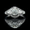 Art Deco .40ct. Diamond Antique Engagement - Fashion Ring Belais 18K White Gold - J40299