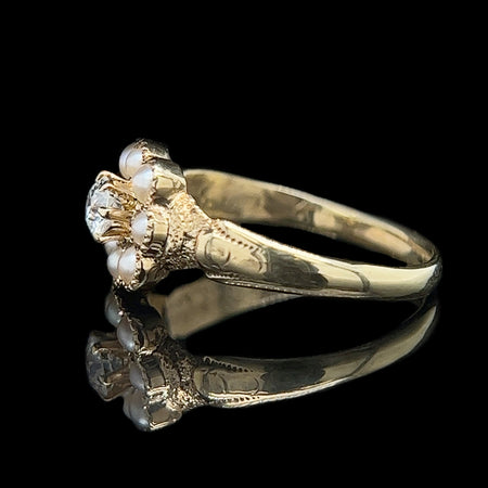 Jessamine Jewels - 14k Amethyst & Seed Pearl Ring – Jessamine's