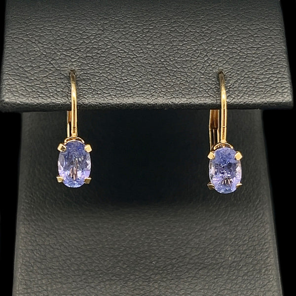 1.00ct. T.W. Sapphire Estate Earrings Yellow Gold - J42379