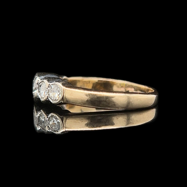 .75ct. T.W. Diamond Estate Wedding Ring - Anniversary Band Yellow & White Gold - J42406