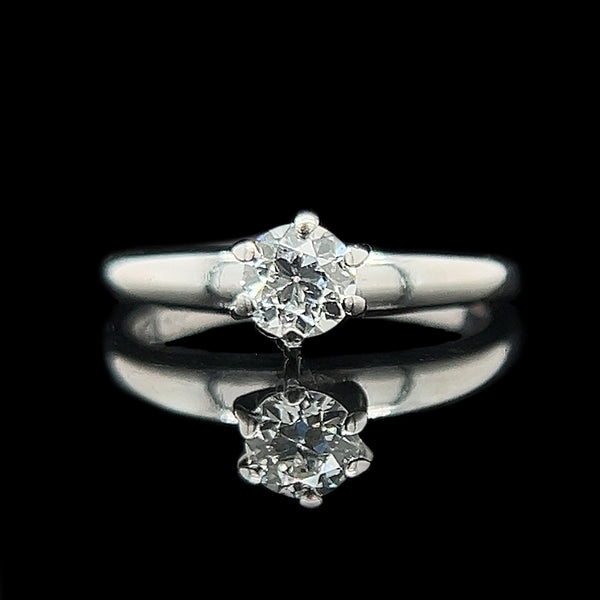 .33ct. Diamond Estate Engagement Ring White Gold - J42414