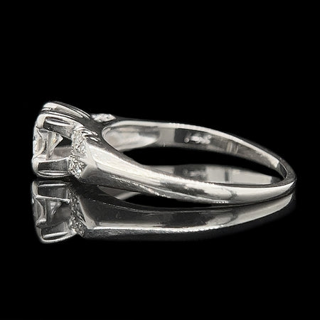 .41ct. Diamond Vintage Engagement - Fashion Ring White Gold - J42446