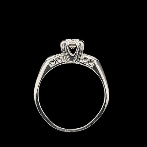 .41ct. Diamond Vintage Engagement - Fashion Ring White Gold - J42446