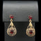 Edwardian 1.00ct. T.W. Garnet Antique Earrings Yellow Gold - J42472