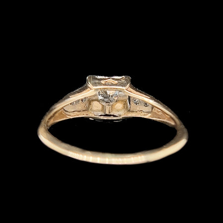 .23ct. Diamond Vintage Engagement - Fashion Ring Platinum & Yellow Gold - J42475