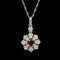 .20ct. Ruby and .13ct. T.W. Diamond Estate Necklace White Gold - J42499