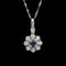 .24ct. Sapphire & .12ct. T.W. Diamond Estate Necklace White Gold - J42500