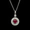 .46ct. Ruby & Diamond Estate Necklace White Gold - J42501