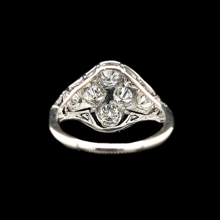 1.33ct. T.W. Diamond Antique Engagement - Fashion Ring 18K White Gold - J42514