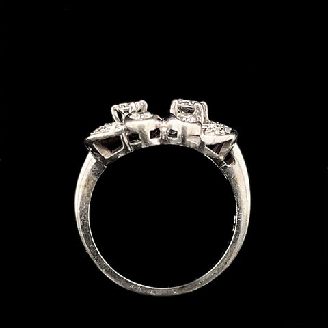 Art Deco .85ct. T.W. Diamond Antique Wedding - Fashion Ring White Gold - J42516