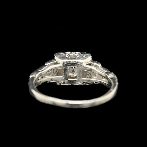 Art Deco .25ct. Diamond Antique Engagement - Fashion Ring White Gold - J42517