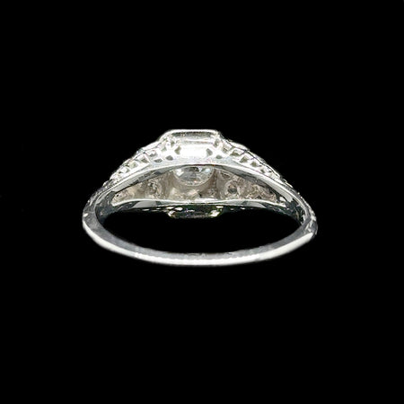 Art Deco .32ct. Diamond Antique Engagement - Fashion Ring 18K White Gold - J42525