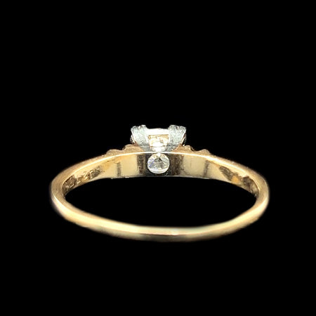 .40ct. Diamond Vintage Engagement - Fashion Ring Yellow & White Gold - J42562