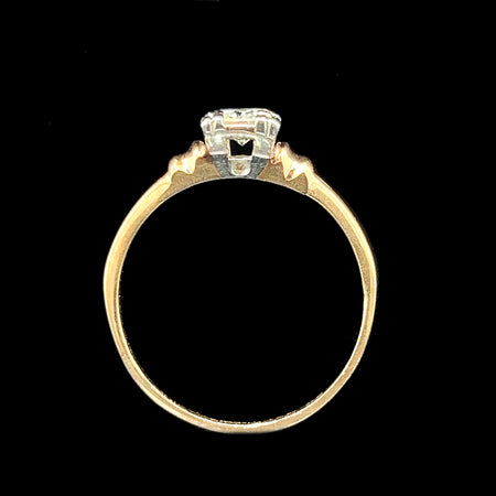 .40ct. Diamond Vintage Engagement - Fashion Ring Yellow & White Gold - J42562