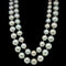 South Sea Silver Cultured Pearl Estate Necklace White Gold - J42568