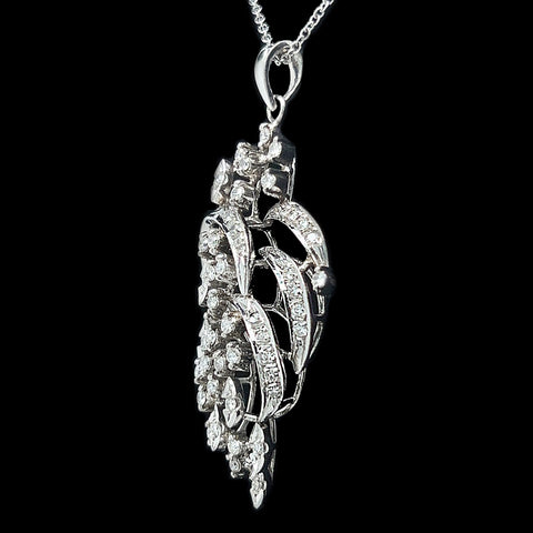 Estate Necklace 1.00ct. T.W. Diamond & White Gold - J42572