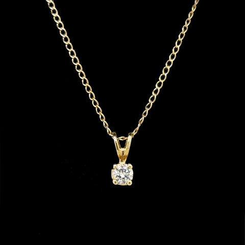 .10ct. Diamond Estate Necklace Yellow Gold - J42573