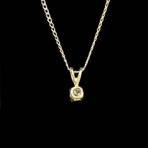 .10ct. Diamond Estate Necklace Yellow Gold - J42573