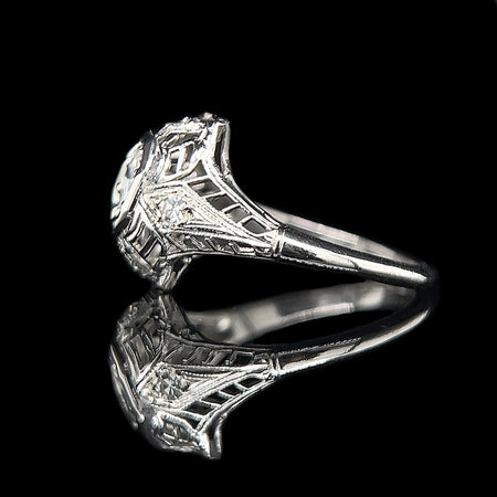 Art Deco .45ct. Diamond Antique Engagement - Fashion Ring Platinum - J42579