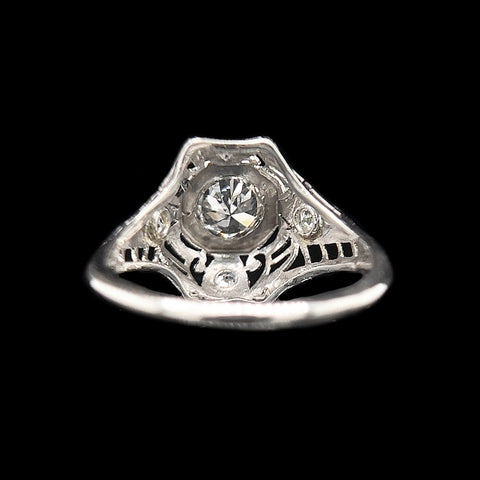 Art Deco .45ct. Diamond Antique Engagement - Fashion Ring Platinum - J42579