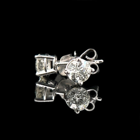 .71ct. T.W. Diamond Estate Ear Studs White Gold - J42581