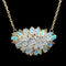 1.60ct. T.W. Diamond & 1.50ct. T.W. Opal Vintage Necklace Yellow Gold - J42590