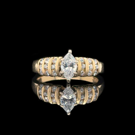 .63ct. T.W. Diamond Estate Engagement - Fashion Ring 18K Yellow Gold - J42594