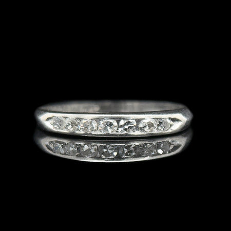 Art Deco .20ct. T.W. Diamond Antique Wedding - Anniversary Band Platinum - J42598