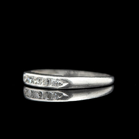 Art Deco .20ct. T.W. Diamond Antique Wedding - Anniversary Band Platinum - J42598