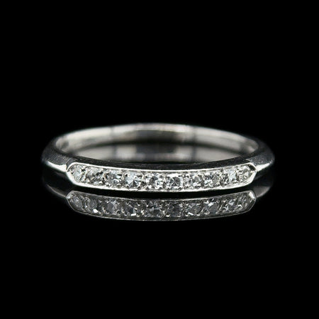 .15ct. T.W. Diamond Vintage Wedding - Anniversary Band Platinum - J42601