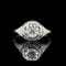 Edwardian .17ct. Diamond Antique Engagement - Fashion Ring 18K White Gold - J42605