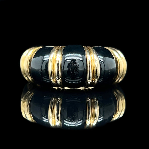 Onyx Estate Fashion Ring 18K Yellow Gold - J42609