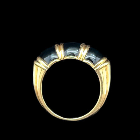 Onyx Estate Fashion Ring 18K Yellow Gold - J42609