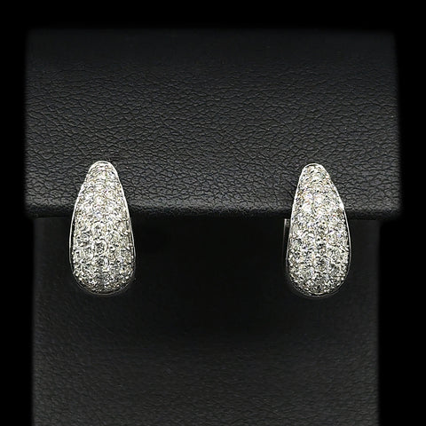 .75ct. T.W. Diamond Estate Earrings White Gold - J42626