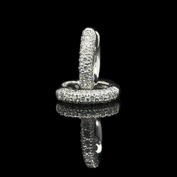 .50ct. T.W. Diamond Estate Earrings 18K White Gold - J42629