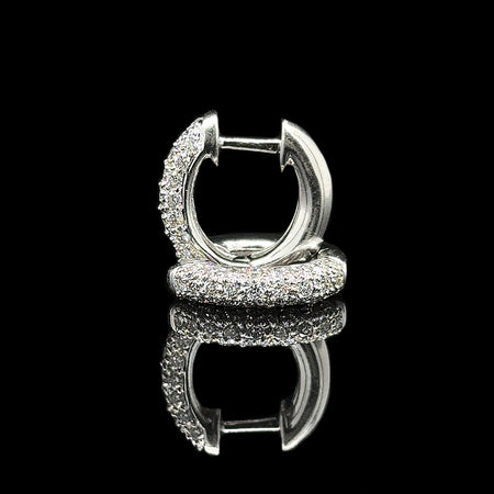 .50ct. T.W. Diamond Estate Earrings 18K White Gold - J42629