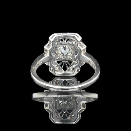 Art Deco .45ct. Diamond Antique Engagement - Fashion Ring Platinum & 18K White Gold - J42633