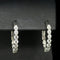 1.10ct. T.W. Diamond Estate Hoop Earrings White Gold - J42636