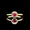 .24ct. Ruby & Diamond Estate Engagement - Fashion Ring Yellow Gold - J42644