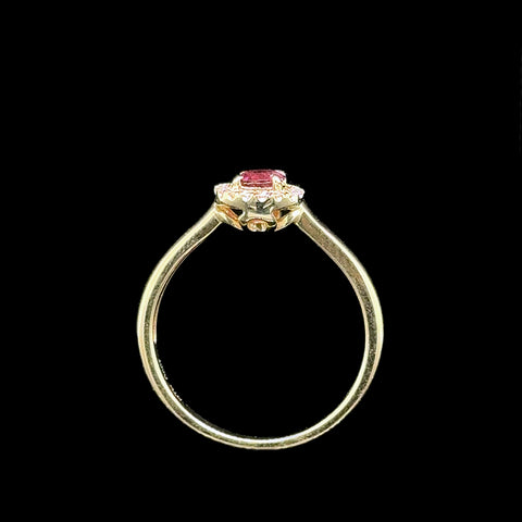 .24ct. Ruby & Diamond Estate Engagement - Fashion Ring Yellow Gold - J42644