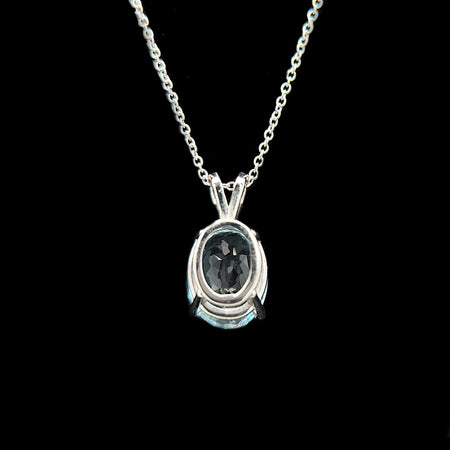 3.42ct. Aquamarine Estate Necklace White Gold - J42647G