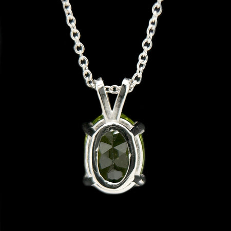 2.36ct. Peridot Estate Necklace White Gold - J42648