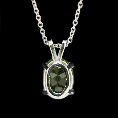 2.36ct. Peridot Estate Necklace White Gold - J42648