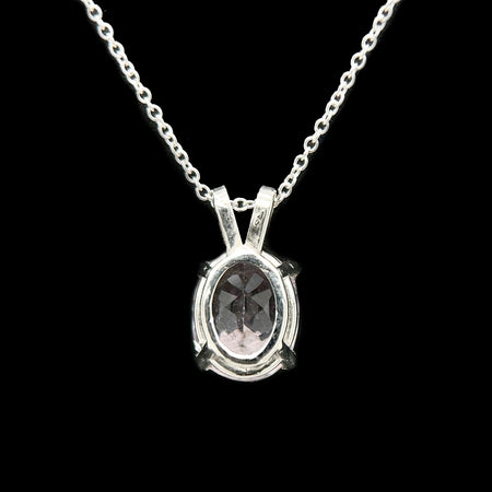 3.78ct. Pink Tourmaline Estate Necklace White Gold - J42649G