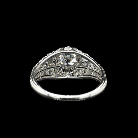 Art Deco .75ct. Diamond & Platinum Antique Engagement - Fashion Ring Bailey, Banks & Biddle - J42657