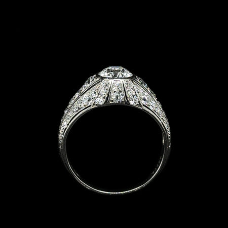 Art Deco .75ct. Diamond & Platinum Antique Engagement - Fashion Ring Bailey, Banks & Biddle - J42657