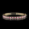 2.63ct. T.W. Ruby & 1.96ct. T.W. Diamond Estate Bangle Bracelet Yellow Gold - J42670C