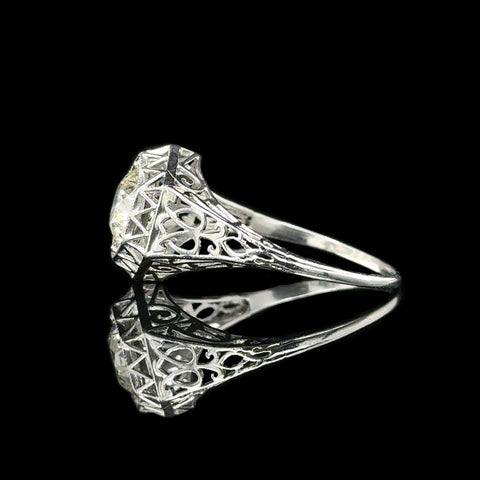 Art Deco 1.27ct. Diamond Antique Engagement - Fashion Ring Platinum - J42671