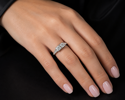 Art Deco .50ct. T.W. Diamond Antique Engagement - Fashion Ring Platinum - J42684